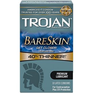 Trojan Bareskin Lubricated Condoms -- 10 pack