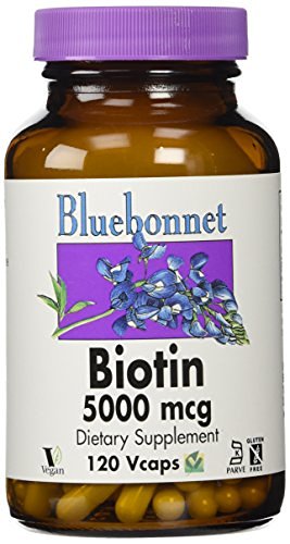 Bluebonnet Biotin 5,000 mcg -- 120 Vegetable Caps