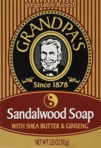 Grandpa's Sandalwood Bar Soap with Shea Butter and Ginseng – 3.25 Ounce
