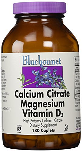 Bluebonnet Calcium Citrate Magnesium Vitamin D -- 180 Caplets