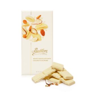 Butlers Irish Chocolates White Chocolate with Coconut & Almond Bar -- 100g