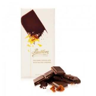 Butlers Irish Chocolates 70% Dark Chocolate with Salted Caramel Bar -- 100g