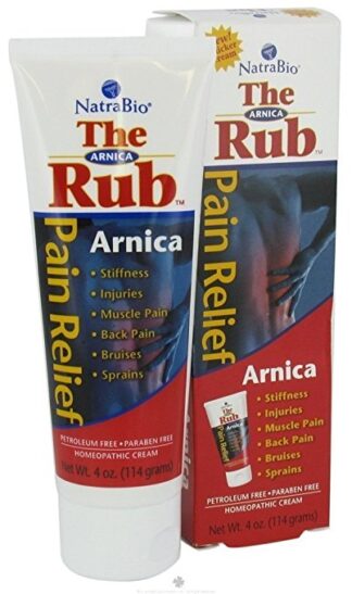 NatraBio The Arnica Rub Pain Relief Cream -- 4 oz