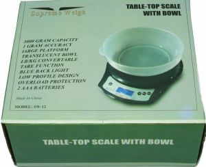 Supreme Weigh Table-Top Scale With Bowl