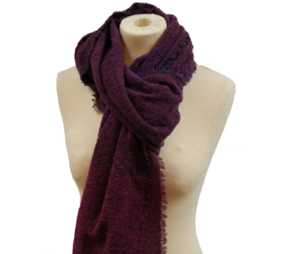 Kerry Woollen Mills Celtic Stole Long Scarf 90" Long Irish Wool BURGUNDY