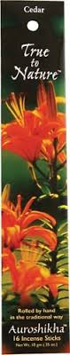 Auroshikha True to Nature Incense Cedar -- 16 sticks