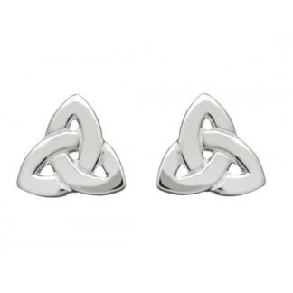 Amethyst Dublin Trinity Knot Stud Earrings Medium