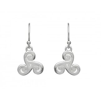 Amethyst Dublin Triple Spiral Drop Earrings Small