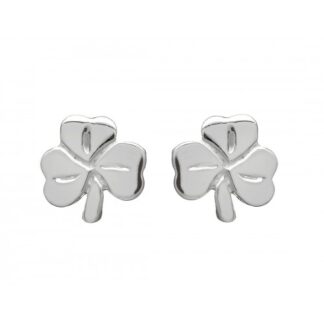 Amethyst Dublin Shamrock Stud Earrings Small