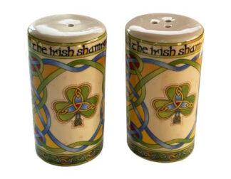 Royal Tara Clara Crafts Irish Shamrock Salt & Pepper Shakers Set