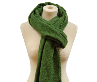 Kerry Woollen Mills Celtic Stole Long Scarf 90" Long Irish Wool KELLY EMERALD GREEN