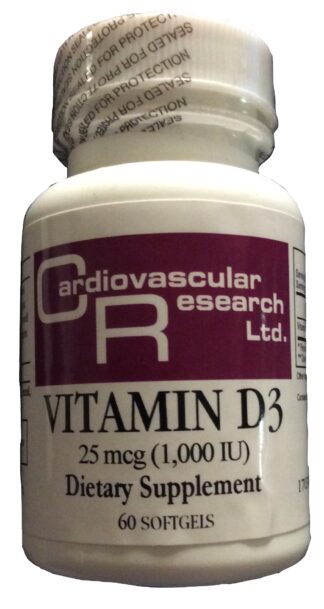 Cardiovascular Research Vitamin D3 1,000IU or 25mcg -- 60 Softgels