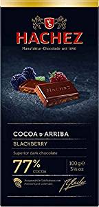 Hachez Cocoa D' Arriba Chocolate Bar Blackberry -- 3.5 oz