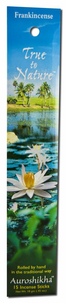 Auroshikha True to Nature Incense Frankincense -- 16 sticks