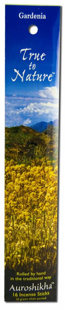 Auroshikha True to Nature Incense Gardenia -- 16 sticks