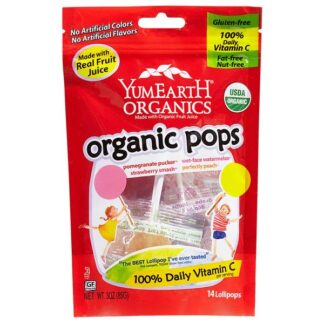 Yummy Earth Organic Lollipops Assorted Flavors Bag -- 3 oz