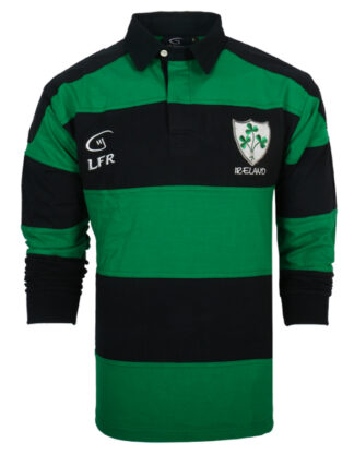 Ireland Longsleeve Striped Rugby Navy Kelly Green 2XL MAL RSAIS NYG2X