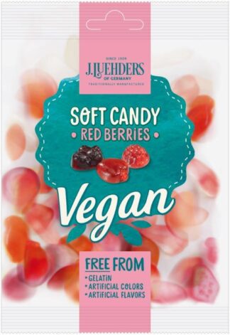 J. Luehders Vegan Soft Candy Red Berries Gummies -- 80g
