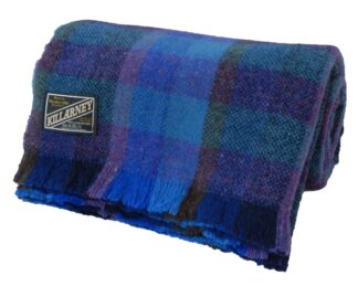Kerry Woollen Mills Killarney 100% Wool Throw 100% Pure New Wool Blanket 54” x 72” Clear Spring