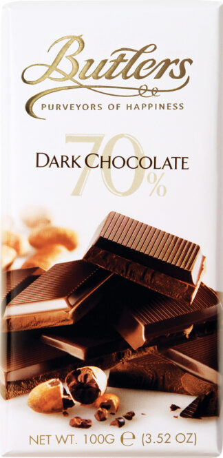 Butlers Irish Chocolate 70% Dark Chocolate Bar -- 100g