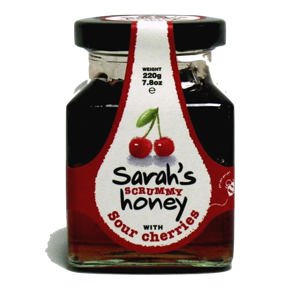 Sarah's Scrummy Honey With Sour Cherries -- 7.8 oz. Jar