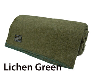 Kerry Woollen Mills Killarney Emlagh Irish Wool Blanket Lichen Green