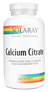 Solaray Calcium Citrate Complex 1000 mg -- 240 capsules