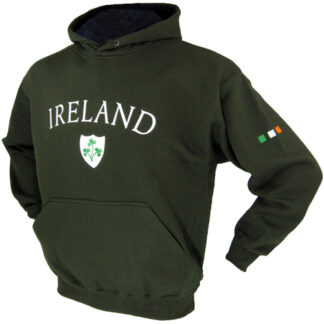 Ireland Hoodie Pullover Sweater Olive Large MAL HSRS LG OLV