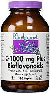 Bluebonnet Vitamin C 1000 mg Plus Bioflavonoids -- 180 Vegetarian Capsules