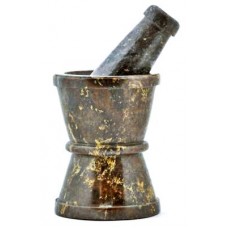 Traditional Apothecary Soap Stone Mortar And Pestle 4"H 3"D