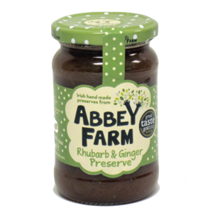 Abbey Farm Rhubarb and Ginger Jam -- 12 oz