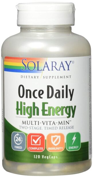 Solaray Once Daily High Energy Multiple Two-Stage Timed-Release -- 120 Vegetarian Capsules