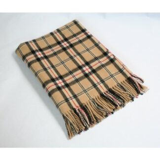 John Hanly 100% Lambswool Irish Wool Throw Blanket 54" x 71"