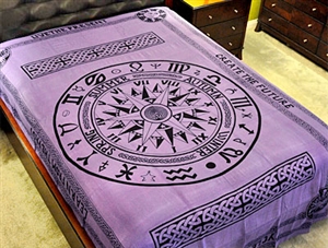Cycle Of Age Tapestry (Purple) - 72"X108"