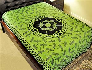 Dragonfly Tapestry (Green) - 72"X108"