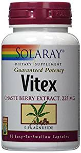 Solaray Vitex Chaste Berry Extract -- 225 mg - 60 Capsules