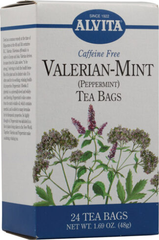 Alvita Valerian-Mint Peppermint Tea -- 24 Tea Bags