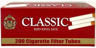 Global Classic Red King Cigarette Tubes 200ct