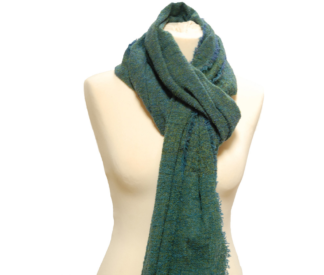 Kerry Woollen Mills Celtic Stole Long Scarf 90" Long Irish Wool KELLY MARINE