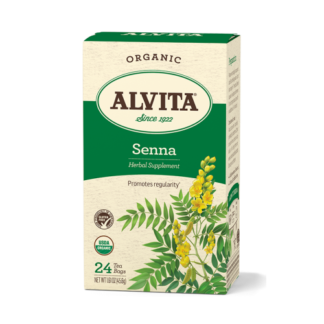Alvita Organic Senna Leaf Tea -- 24 Tea Bags
