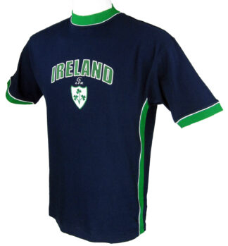 Ireland Applique T-Shirt Navy Green Large MAL TAPIE L