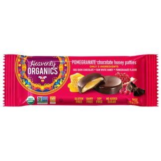 Heavenly Organics Pomegranate Chocolate Honey Patties -- 3 Pack