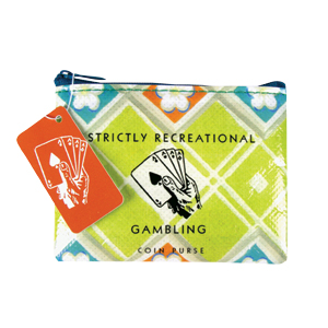 Blue Q Gambling Money Coin Purse