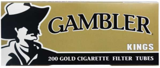 Gambler Tubes Gold Cigarette Filter Tubes King -- 200CT