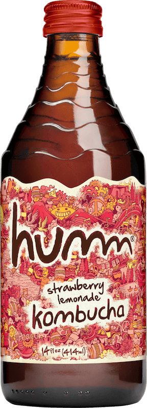Humm Kombucha Strawberry Lemonade -- 14 oz