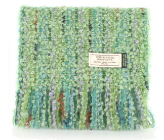 Mucros Weavers Mohair Viscose Scarf Green with hints of Purple and Blue