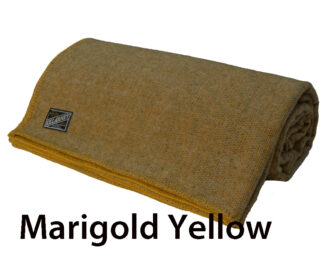 Kerry Woollen Mills Killarney Emlagh Irish Wool Blanket Marigold Yellow