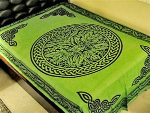 Celtic Knot Green Man Tapestry - 72"X108"