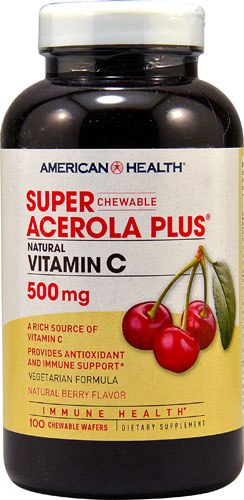 American Health Super Acerola Plus Vitamin C - 500 mg - 100 chew