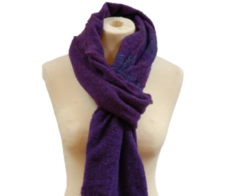 Kerry Woollen Mills Celtic Stole Long Scarf 90" Long Irish Wool PURPLE VIOLET WINE